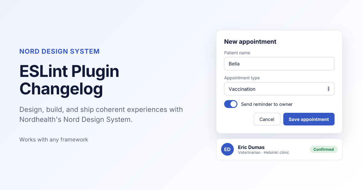 ESLint Plugin Changelog - Nord Design System