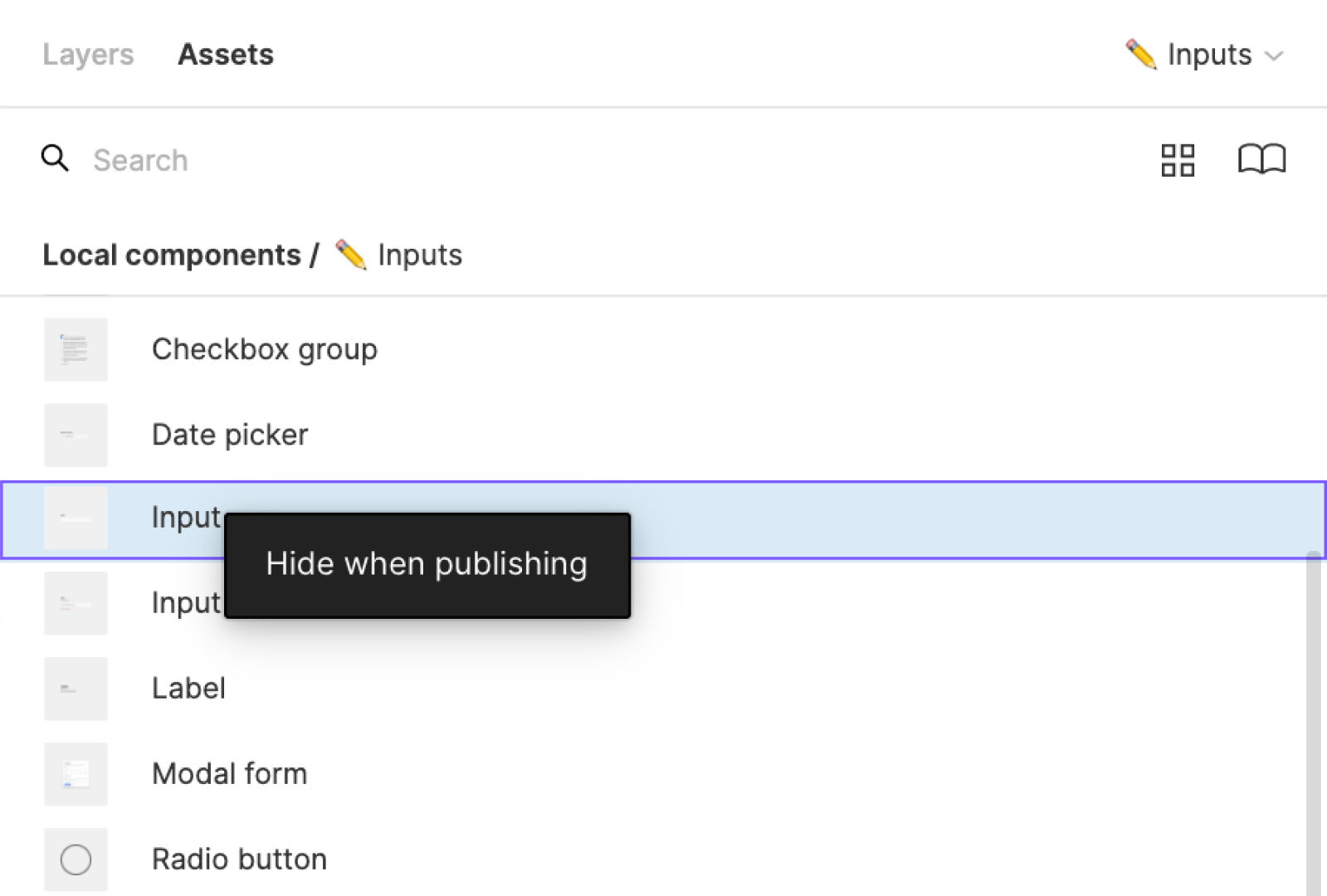 Exporting components